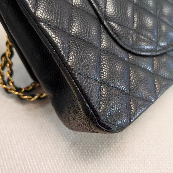 CHANEL Classic Flap CF genuine brand black crossbody shoulder bag - Picture 5 of 12